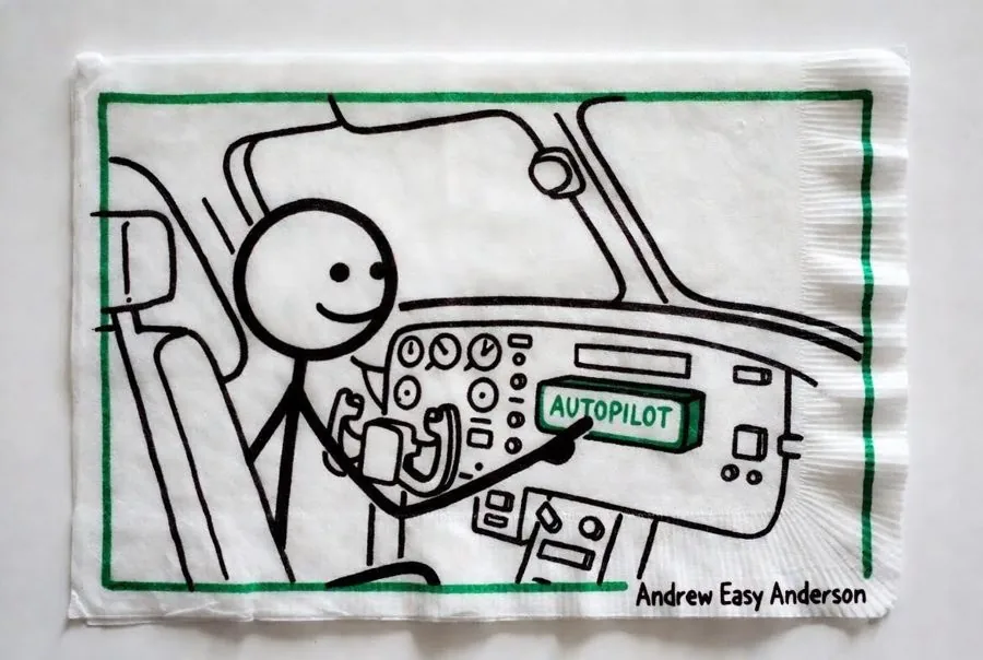An AI copilot in the cockpit with the autopilot engaged, while the human stays in command